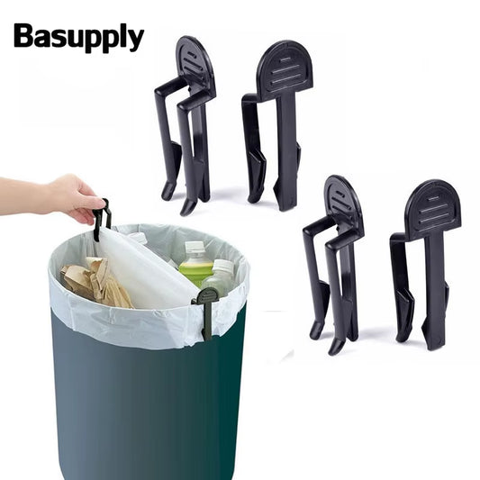 4Pcs/Lot Practical Plastic Garbage Bag Clip Fixed Waste Bin Bag Holder Rubbish Clip Trash Can Clamp Kitchen Gadgets