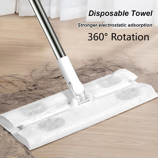 360 Degree Rotation Floor Dust Mop Cleaning Mop Sweeper Static Cleaning Mop for Hardwood Laminate Tile Floor Cleaning